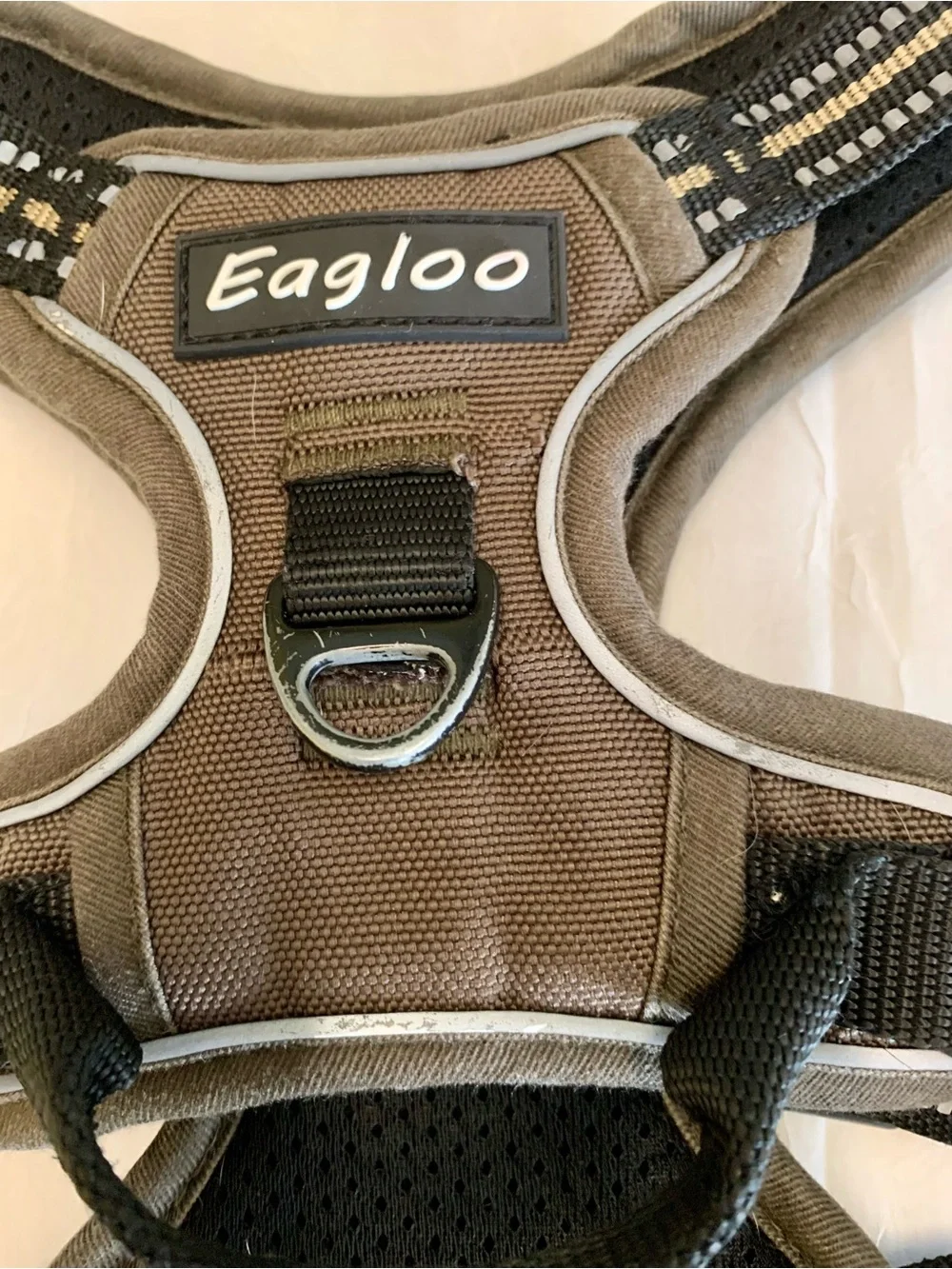 Eagloo Brown Padded Dog Harness with Reflective Trim. Small